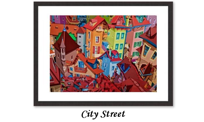 City Street Framed Print